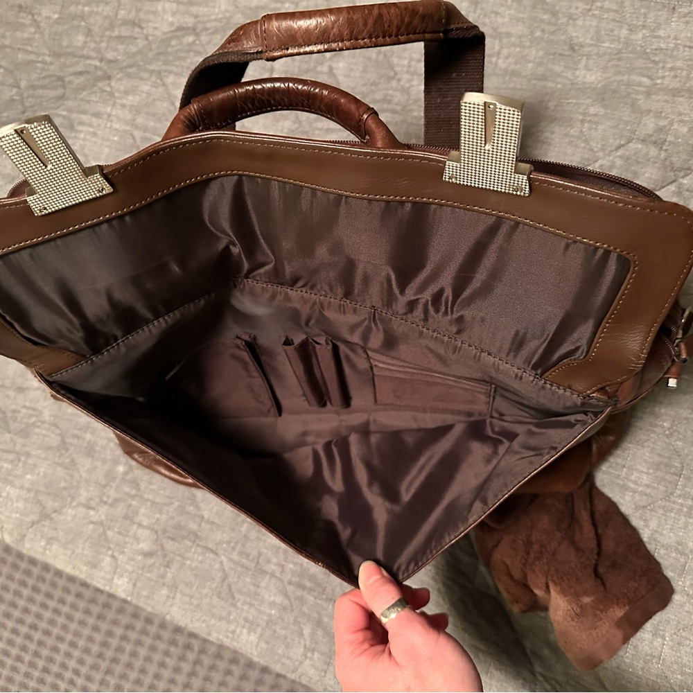 EUC Kenneth Cole Reaction leather-look briefcase laptop bag - Picture 12 of 14
